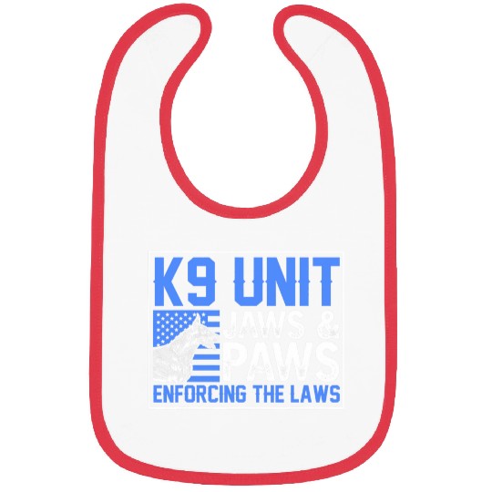 Police Officer K9 Unit Jaws And Paws Enforcing The Laws Bibs