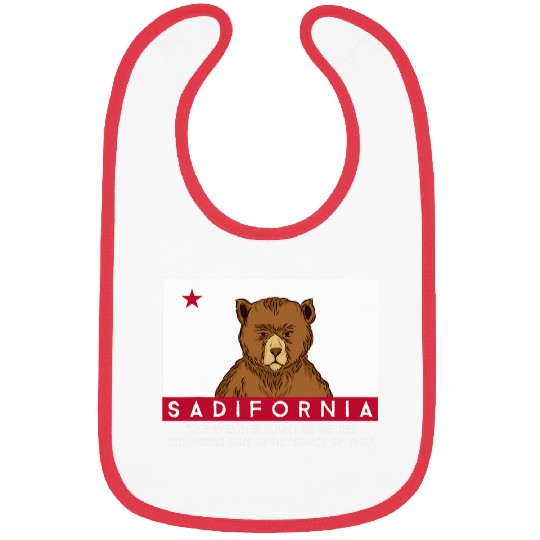 Bear Pet Sadifornia californias Flag Socal Norcal Cencal Sad Bear Bibs