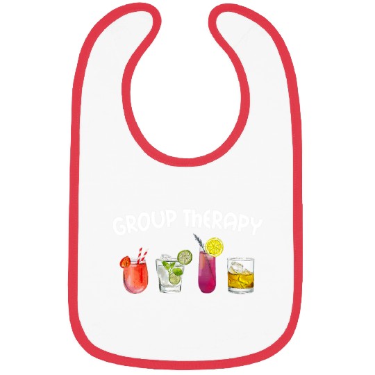 Wines Fun Group Therapy Funny Drinking Cocktail Bibs