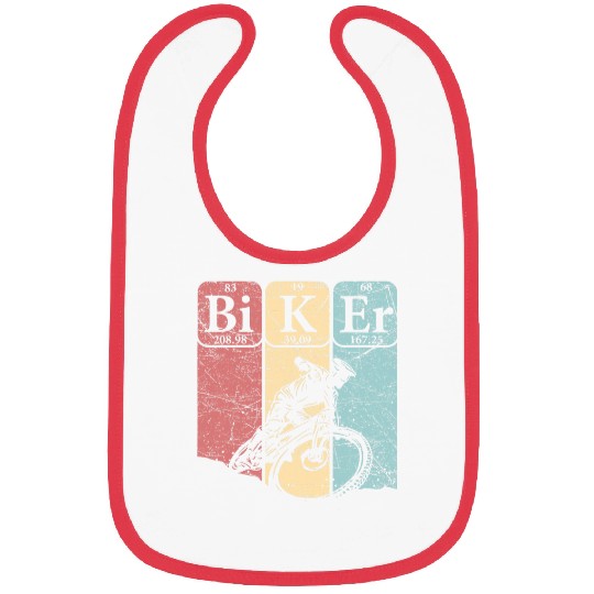 Mountain Biker Periodic Table Elements MTB Bike Nerd vintages 1 Bibs