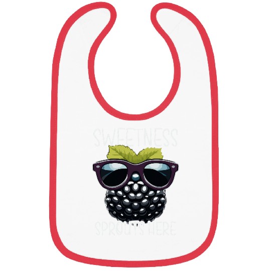 Sweetness Sprouts Here Cute Blackberry Bibs