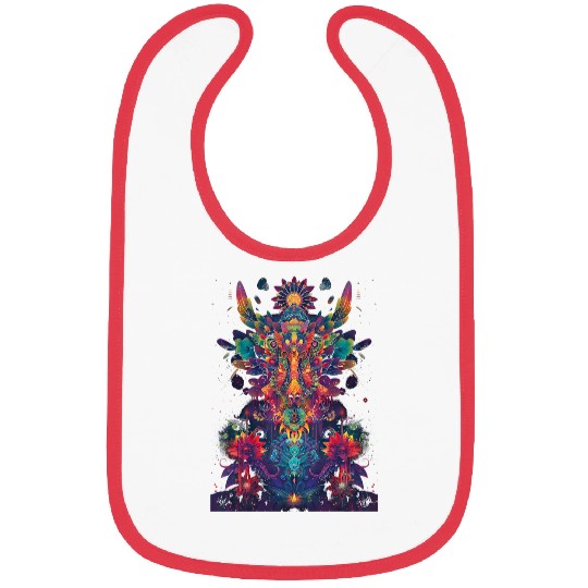 Dragon Pet Dinosaur Dragon Mandala Graphic Bibs