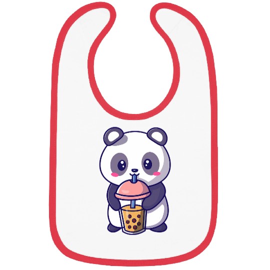 Panda Pet Bubble Tea Boba Milk Tea Kawaii Gift Idea Bibs