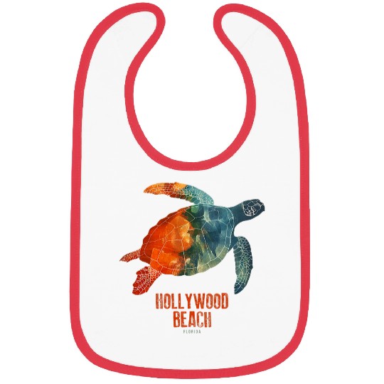 Turtle Pet Hollywood Beach FL Florida Vacation Sea Turtle Souvenir 2 Bibs