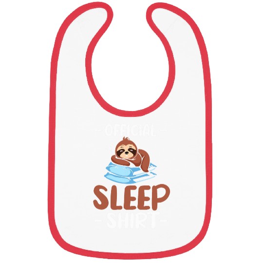 Sloth Pet Official Sleep Pillow Pose Sleeping Sloth Animal Bibs