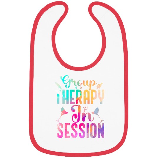 Wines Fun Group Therapy in Session Funny Group Drinking Bibs