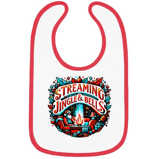 Streaming Jingle Bells Christmas Tee Cozy Winter 1 Bibs