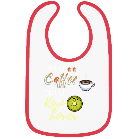 Coffee Fun Half Coffee Half Kiwi Lover Bibs