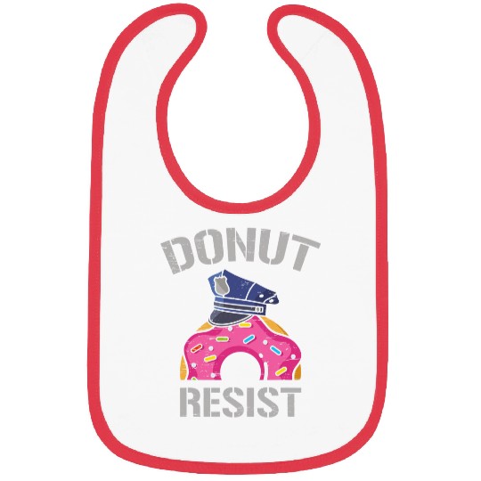 Police Job Donut Resist Law Enforcement Cop Policeman Bibs