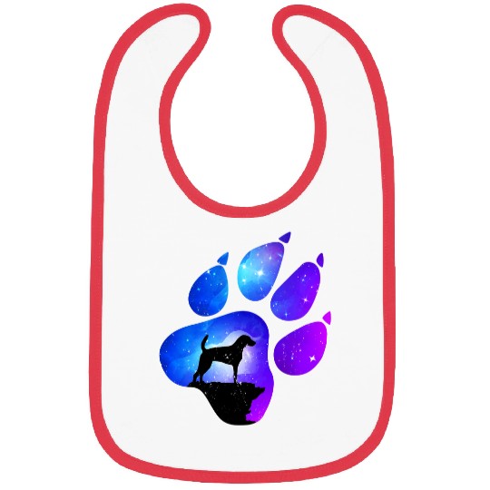 American Foxhound Paw Dog Lover Mom Dad Bibs