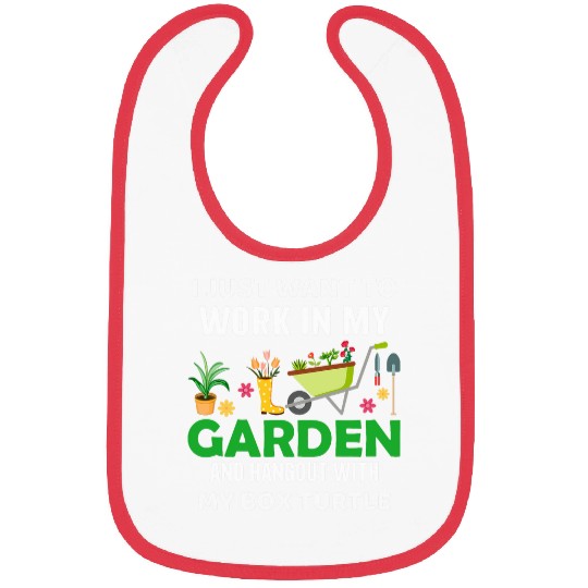 Turtle Pet My Box Turtle Gardener Pet Lover Gardening Plants Bibs