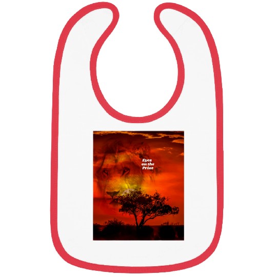 Lion Pet Eyes on the Prize Lion Apparel Inspirational Sunset Design Bibs