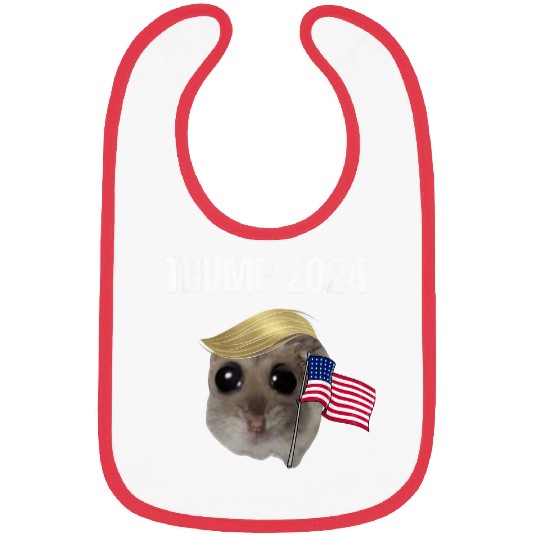 Hamster Pet Next President Sad Hamster Meme Flag Bibs
