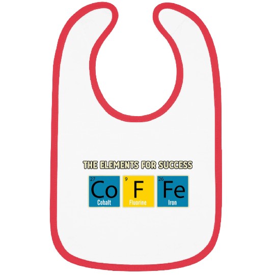 Coffee Fun The Element for Success Periodic Table Fun Joke Humor Bibs