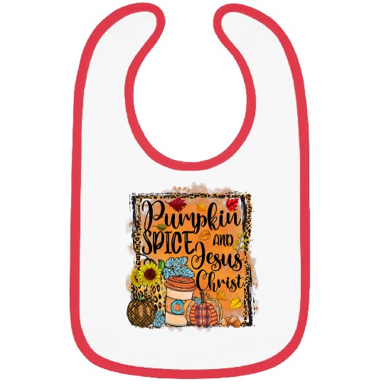 Coffee Fun Pumpkin Spice Jesus Christ Pumpkin Latte Maple Leaves 124 Bibs