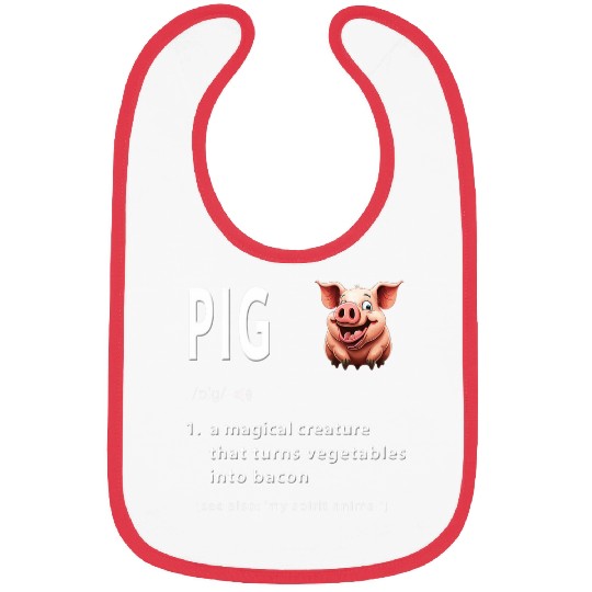 Bacon   Funny Pig Definition Hilarious Bacon Lover Bibs