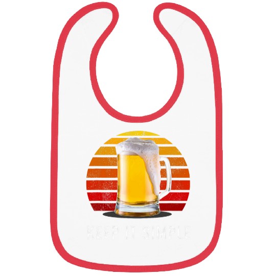 Beer Fun Keep It Simple Mug Of Beer Casual Drinking Bibs