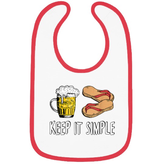 Beer Fun Keep It Simple Beer And Flip Flops Bibs
