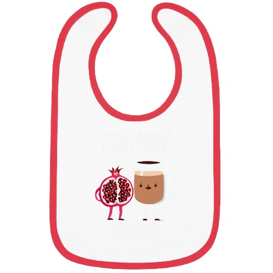 Coffee Fun Cute FLAT RED POMEGRANATE COFFEE CRASH Trendy Design Bibs