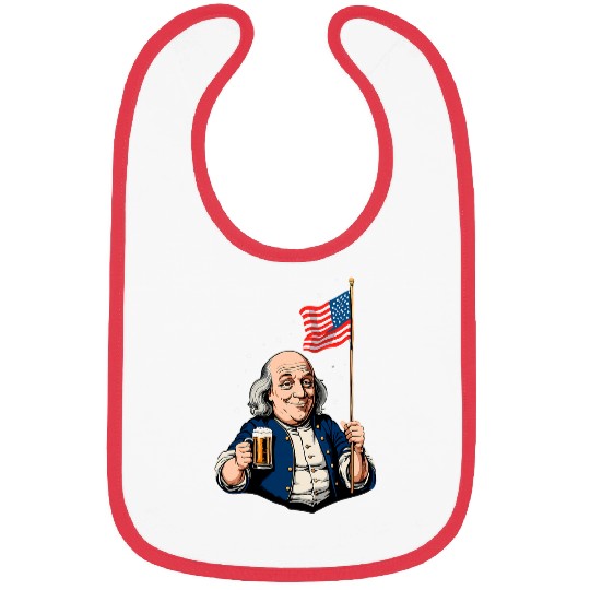 Beer Fun Benjamin Franklin With Beer Mug Bibs