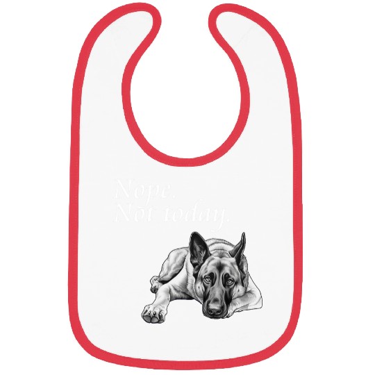 Adorable Belgian Malinois Not Today Lazy Dog 2 Bibs