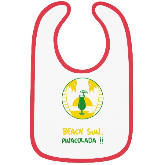 Wines Fun Cocktail Beach Sun and Pinacolada Bibs