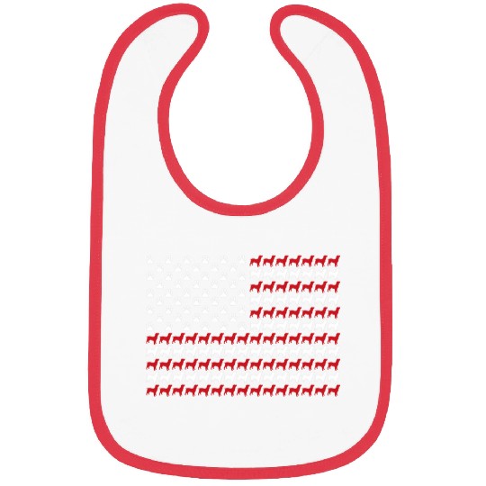Boykin Spaniel 4th of July Dog Paw Print Bibs
