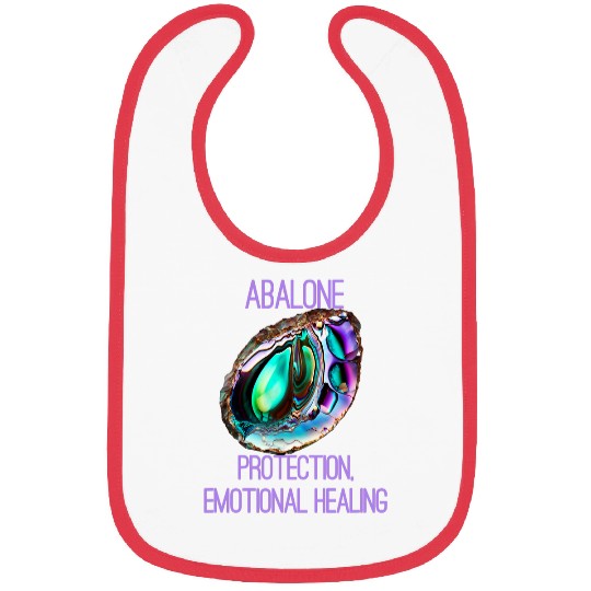 Abalone Shell Art Crystal Protection Healing Abalone Design Bibs