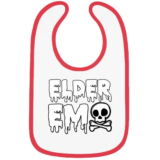 Elder Emo Goth Skeletons Skull Dark Music Bibs