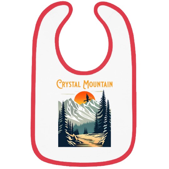 vintages Crystal Mountain Souvenir Hiking Bibs