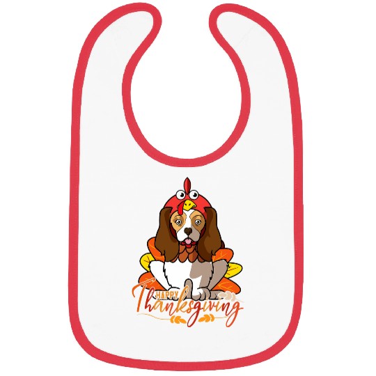 Funny Cavalier King Charles Spaniel Dog Mom Thanksgiving 2 Bibs