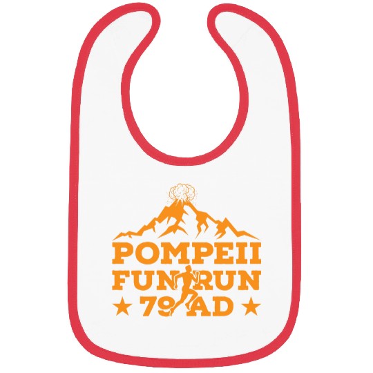 Pompeii Fun Run Geography Volcanologist Volcanology Apparel 1 Bibs