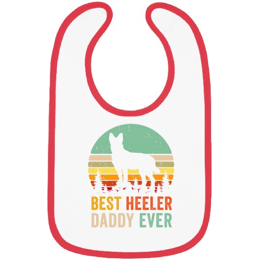 bests Blue Heeler Daddy Gift From Dog Australian Cattle Dad Bibs