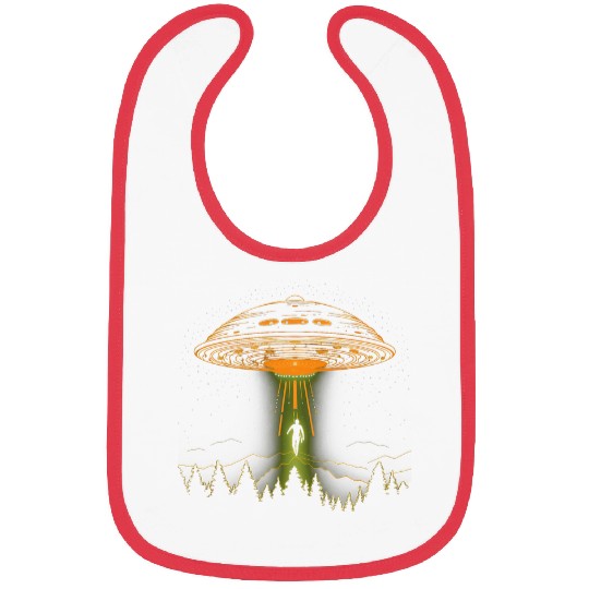 Alien UFO Native American Indian Encounter Graphic Art 8 Bibs