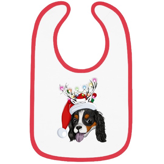Christmas Lights Cavalier King Charles Spaniel Tee Bibs