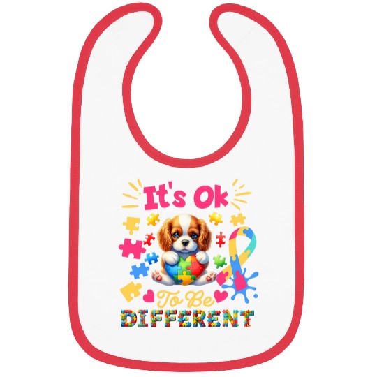 Autism Cavalier King Charles Spaniel Its Ok To Be Different Bibs