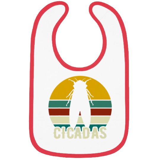 Cicadas Funny Insect Lover 2Retro vintages Cicada Bibs