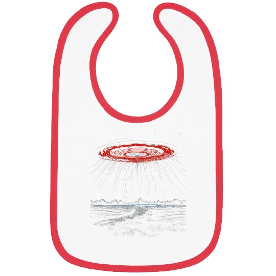 Alien UFO Native American Indian Encounter Graphic Art 9 Bibs