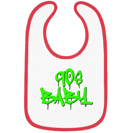 CUTE 90S BABY LIME GREEN GRAFFITI CREATIVE COLLECTION Bibs