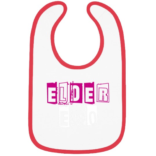 Elder Emo Funny Emo Music Fan Scene Alternative 90s Kids Pun 24 Bibs