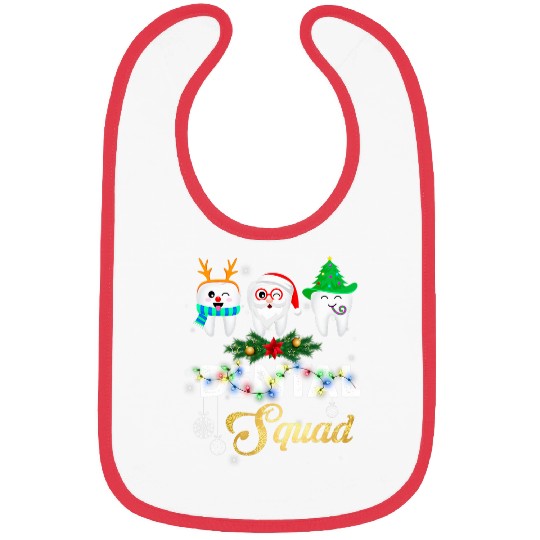 Funny dentists Christmas Dental Squad Outfit xmass Lights Cute Bibs