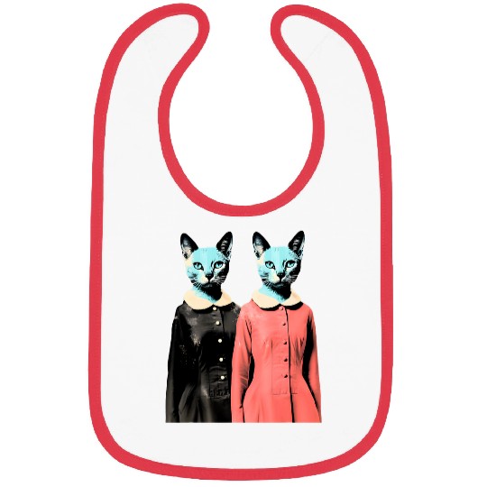 1950s Pop Art Cat Lovers Bibs