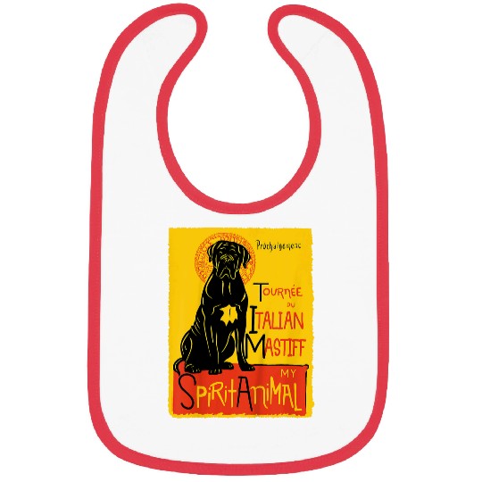 Cute Italian Mastiff Dog Art Cane Corso Gift Bibs