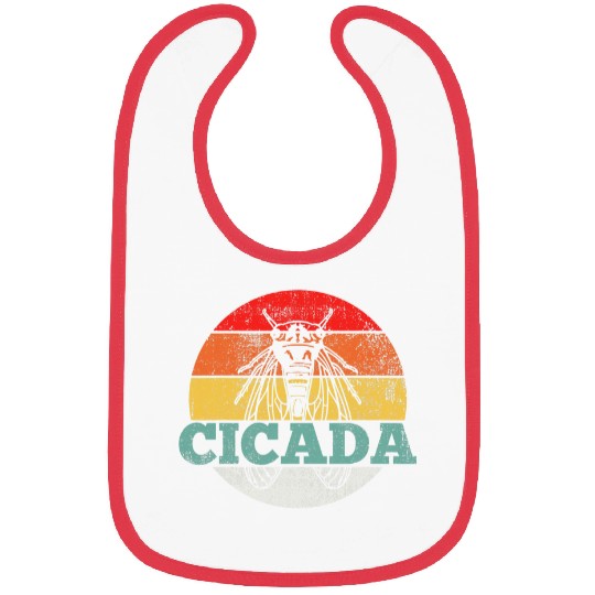 Cicada Insect Retro Vintage Bibs
