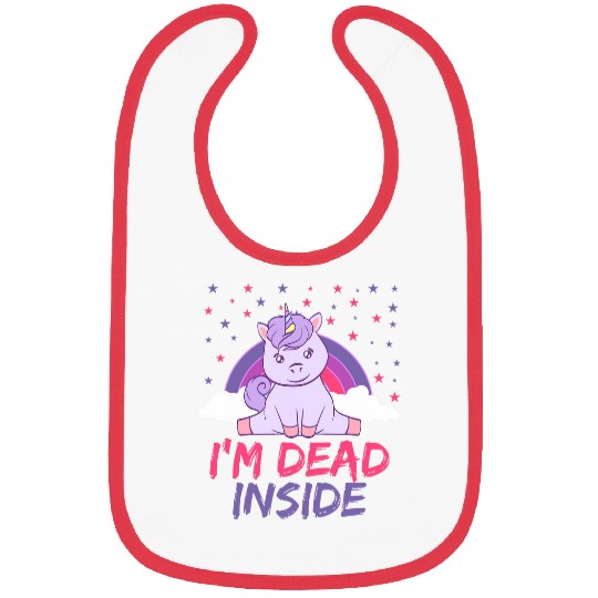 Unicorns Depressed Animal Im Deads Inside Design Bibs