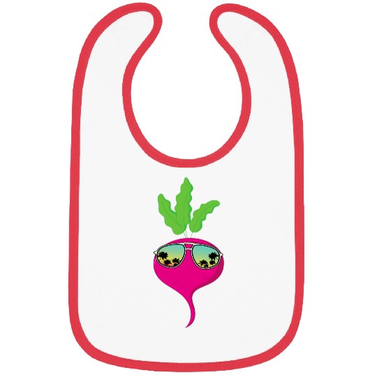 Lacrosse Gift Funny Radish With Sunglasses Vegetable Lover Radishes Bibs