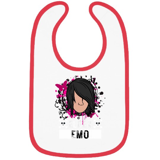 Elder Emo Funny Emo Music Fan Scene Alternative 90s Kids Pun 22 Bibs