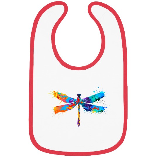 Colorful Aesthetic Boho Dragonfly Gift for Dragonfly Love Bibs