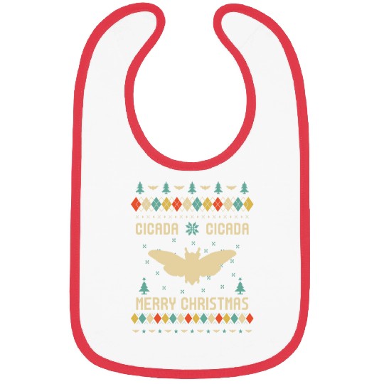 CICADA Ugly Christmas Sweater Vinatge Retro Bibs