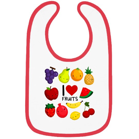 Lacrosse Gift Funny Fruit Vegetable Vegan Fruit Fruits Tee Bibs